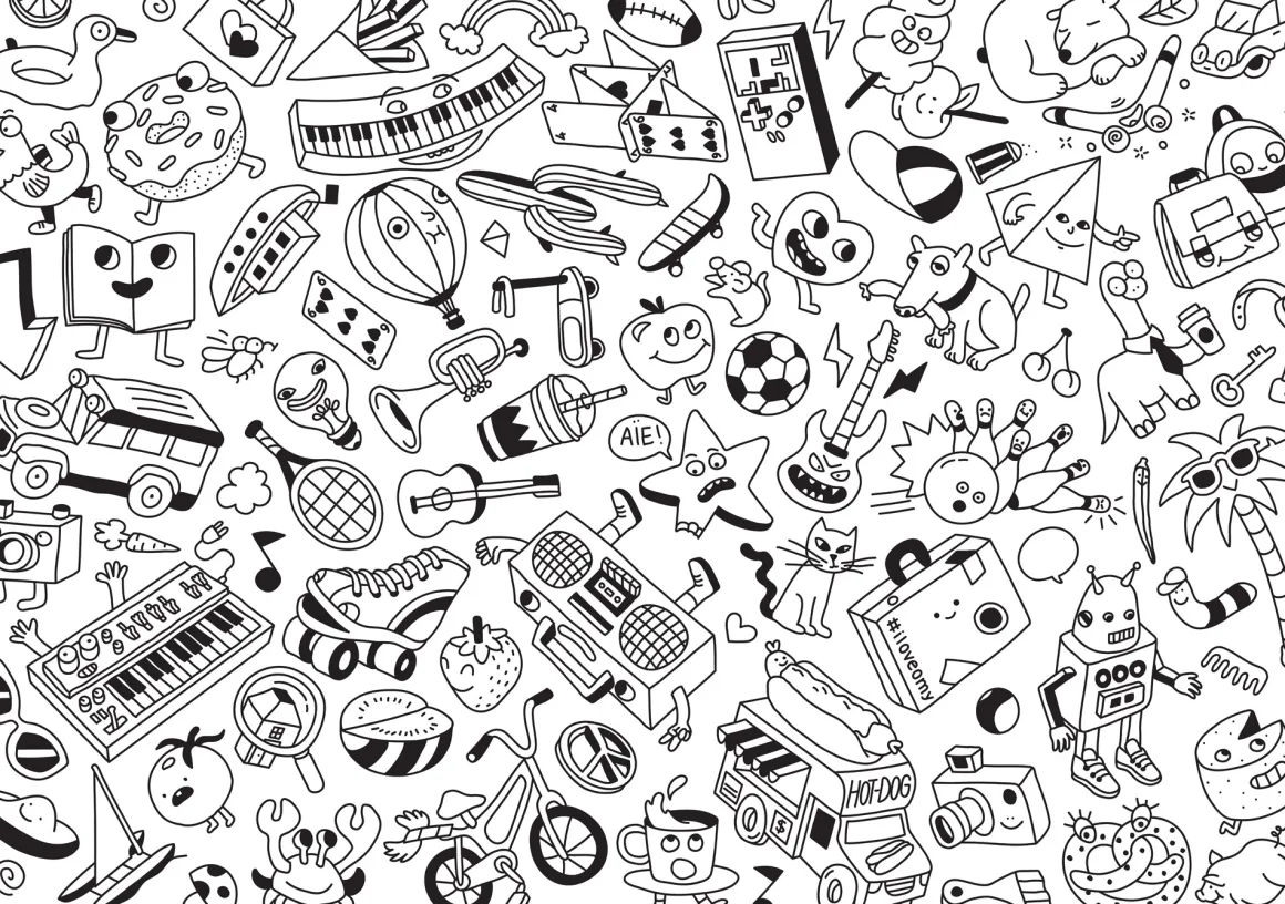 Giant Colouring Poster - Baby Pop Art by OMY