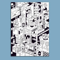 Giant Colouring Poster - 3D Video Game by OMY