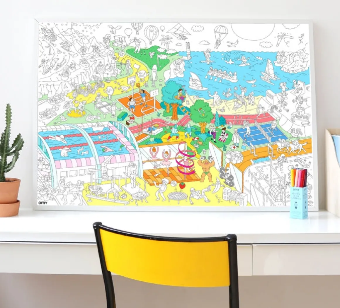 Giant Colouring Poster - Sport Club by OMY