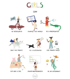 Girls Can’ Poster by Garcon Milano