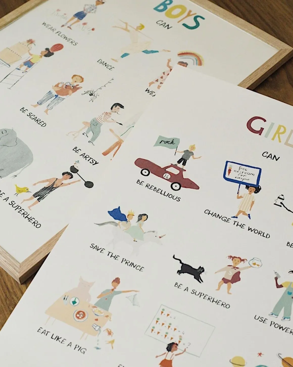 Girls Can’ Poster by Garcon Milano