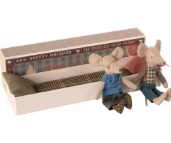 Grandma & Grandpa Mice in Matchbox