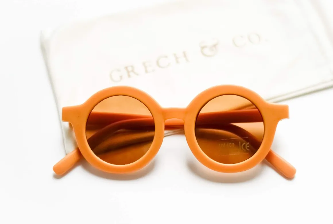 Grech & Co. Sustainable Kids Sunglasses with Matte Finish | Golden