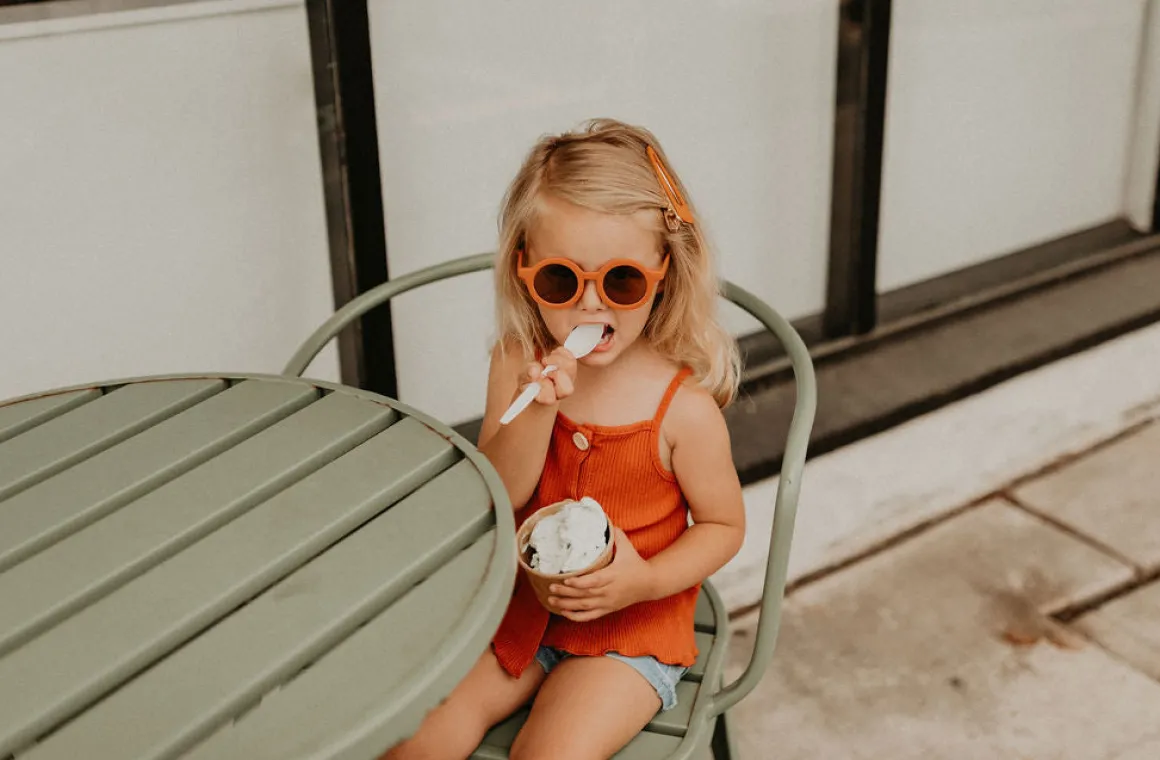 Grech & Co. Sustainable Kids Sunglasses with Matte Finish | Spice