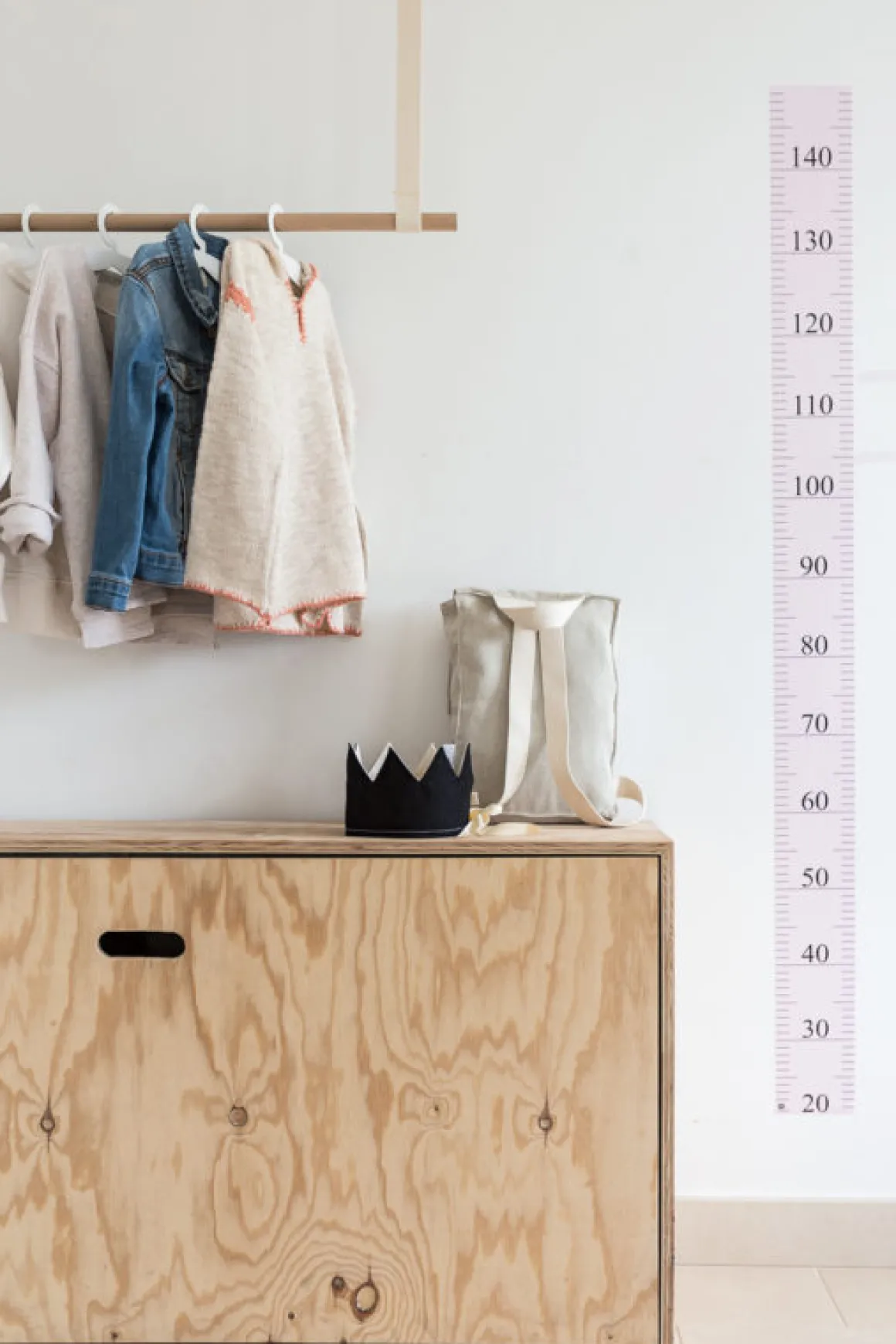 Growth Chart Wall Sticker in Pink by Tresxics