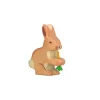 Hare with Carrot Wooden Figure