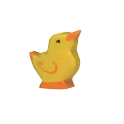 Head Raised Chick Wooden Figure