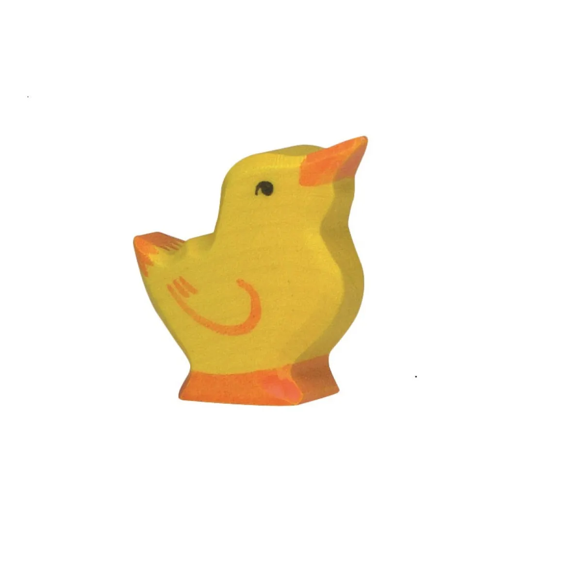 Head Raised Chick Wooden Figure