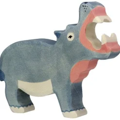 Hippopotamus Wooden Figure