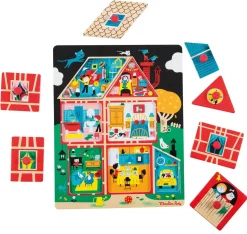 Home Sweet Home Wooden Peg Puzzle