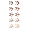 Junior Hairclip Star Pack of 10 | Glitter Rose