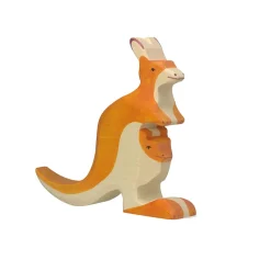 Kangaroo with young Wooden Figure