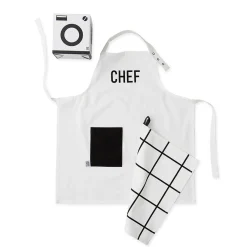 Kids Apron & Tea Towel Set | WHITE