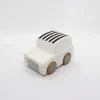 kiko & gg Kuruma Classic Wooden Wind Up Car | Stripes/Whites
