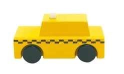 kiko & gg Kuruma Classic Wooden Wind Up Car | NY Taxi Friction Car