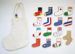 kiko & gg World Flags Wooden Memory Game