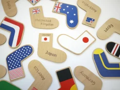 kiko & gg World Flags Wooden Memory Game