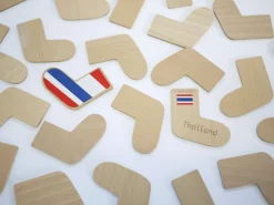 kiko & gg World Flags Wooden Memory Game