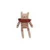 Kitten Knitted Toy in Sienna Striped Romper