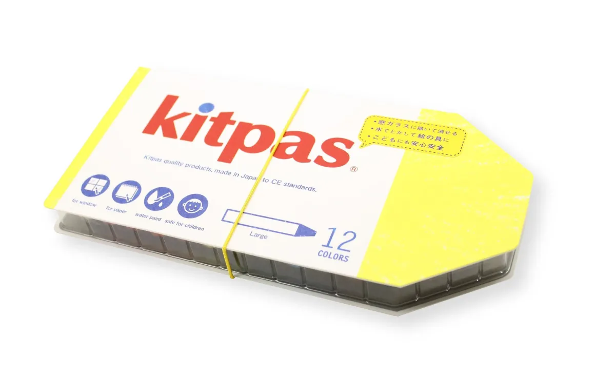 Large Crayons by Kitpas (12 Colours)