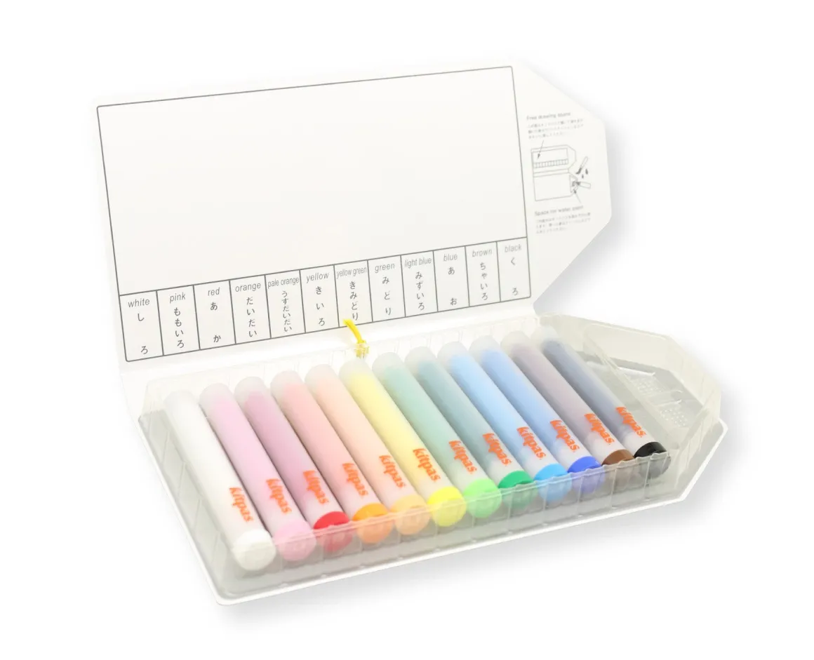 Large Crayons in Holder by Kitpas (12 Colours)