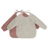 Long Sleeve Dinner Bib Pack of 2 | Milk Tank & Burlwood