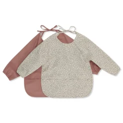 Long Sleeve Dinner Bib Pack of 2 | Milk Tank & Burlwood