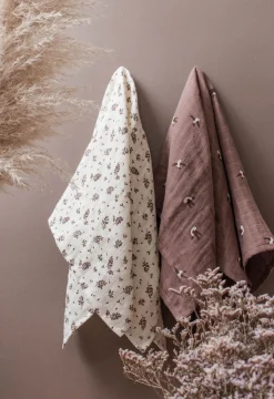 Meadow Print Muslin Swaddle Blanket by Main Sauvage