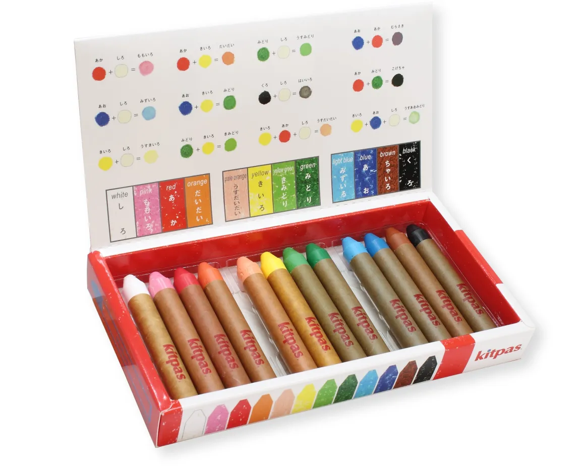 Medium Crayons by Kitpas (12 Colours)