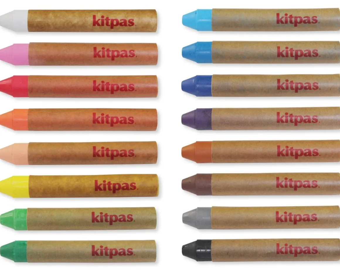 Medium Crayons by Kitpas (16 Colours)