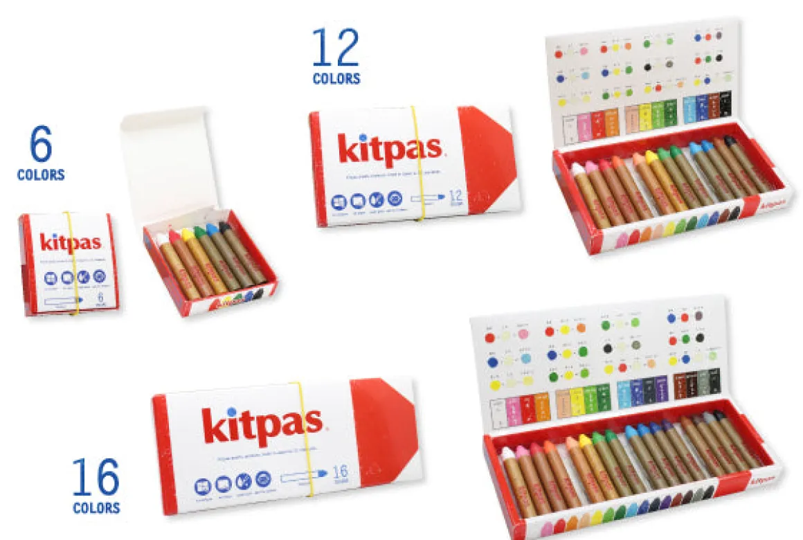 Medium Crayons by Kitpas (12 Colours)