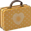 Metal Suitcase - Yellow Dot
