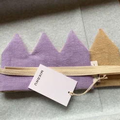 MIKANU Linen Crown | Lavender and Sand