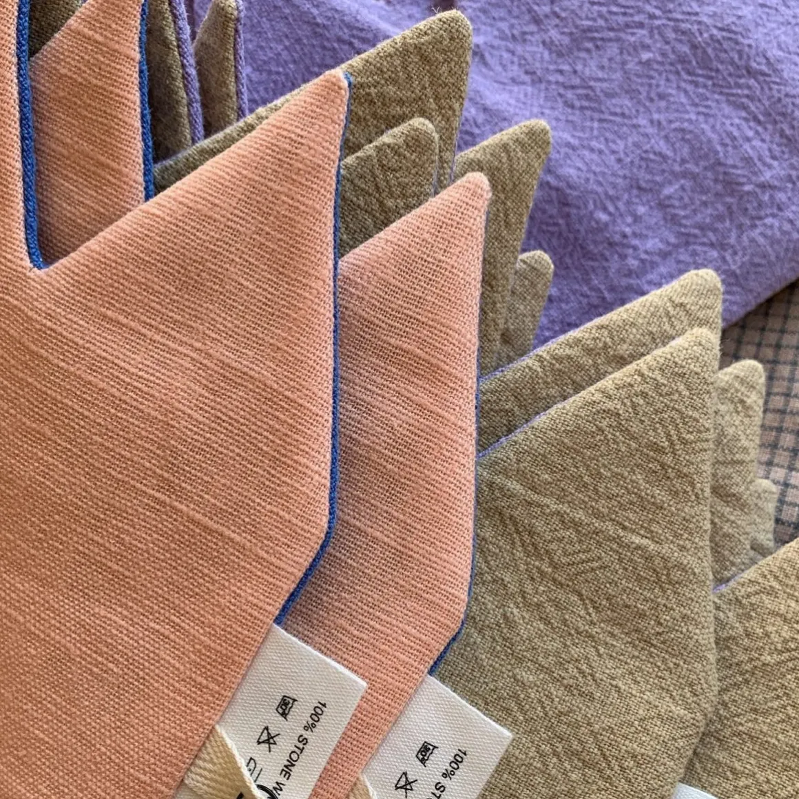MIKANU Linen Crown | Lavender and Sand