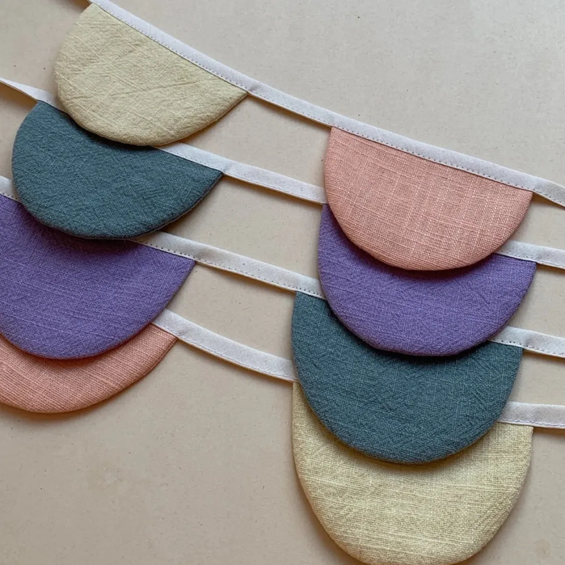MIKANU Linen Deco Party Garland 2M | Pastel