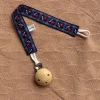 MIKANU Linen Pacifier Clip | Navy