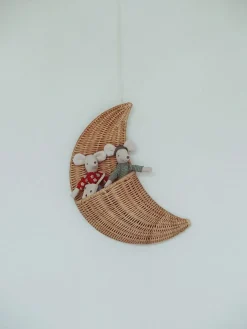 MIKANU Moon Rattan Basket