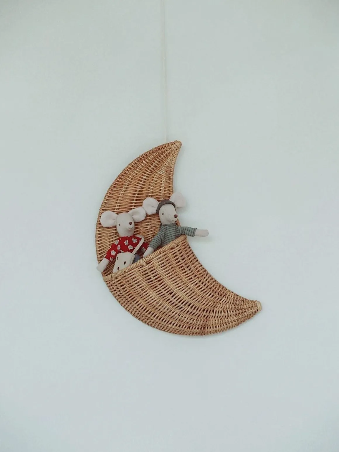 MIKANU Moon Rattan Basket