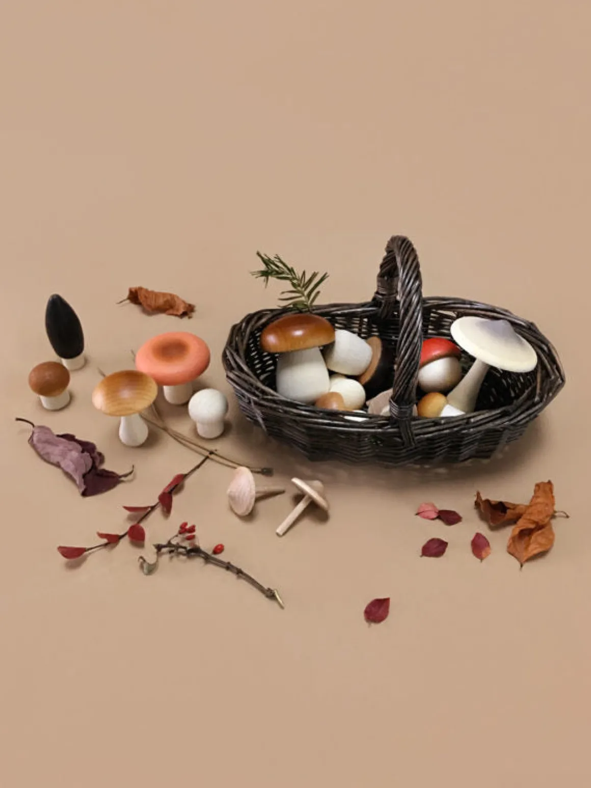 Moon Picnic Forest Mushrooms Basket
