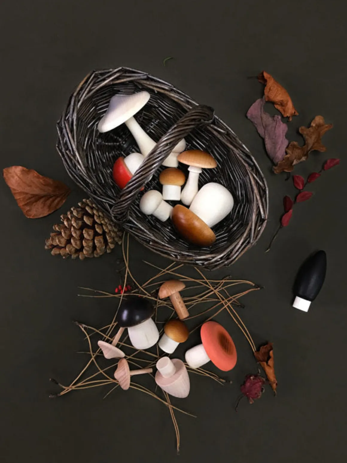 Moon Picnic Forest Mushrooms Basket