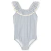 Moule Frill Swimsuit with UPV 50+ | Sailor Stripe