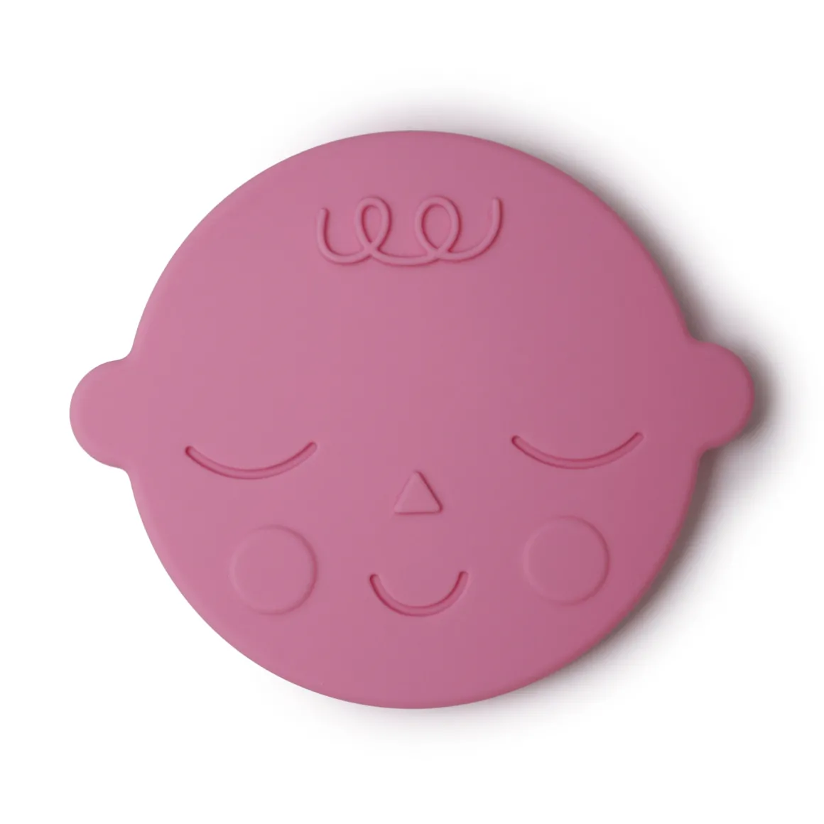 Mushie Face Teether | Bubble Gum