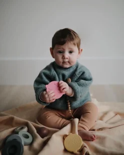 Mushie Face Teether | Bubble Gum