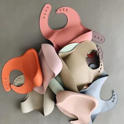 Mushie Solid Silicone Bibs | Multiple Colours