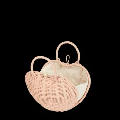 Olli Ella Rattan Luvya Bag | Rose
