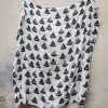 100% Organic Boat Boat Muslin Blanket, White/Black by Fine Little Day
