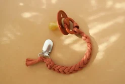 100% Organic Cotton Braided Pacifier Clip By Oh Dubidu