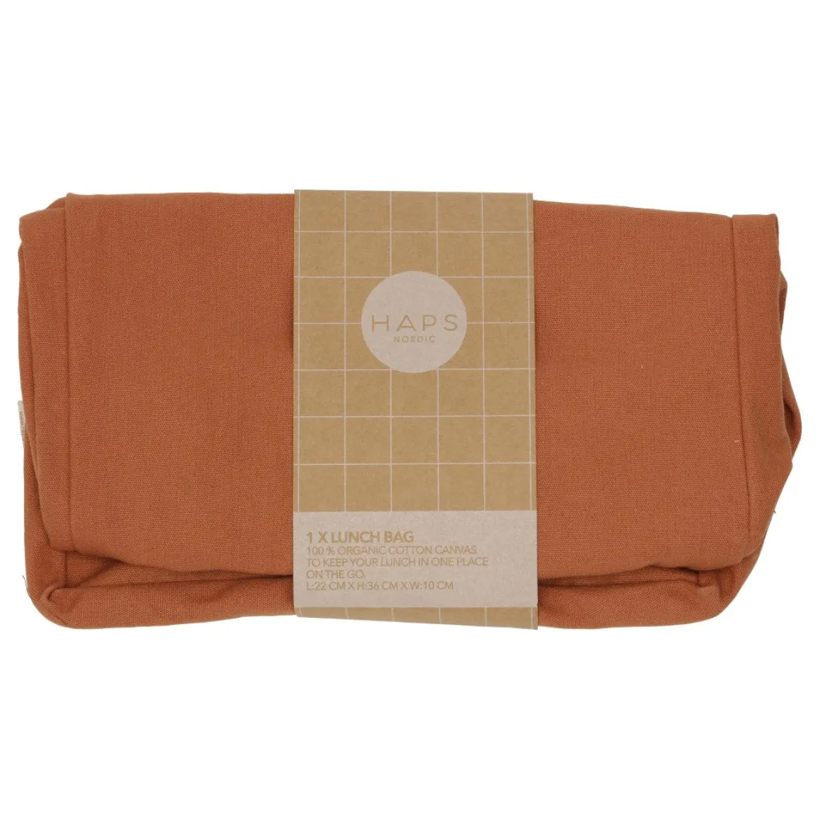 Organic Cotton Canvas Lunch Bag | Terracotta