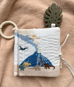 Organic Cotton Dino Fabric Book