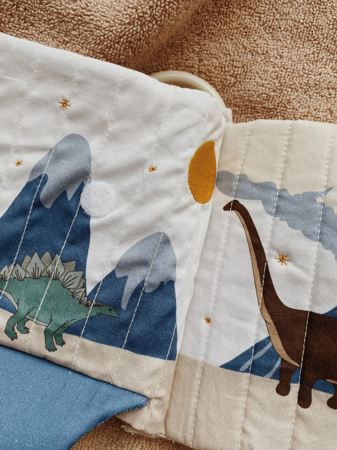 Organic Cotton Dino Fabric Book